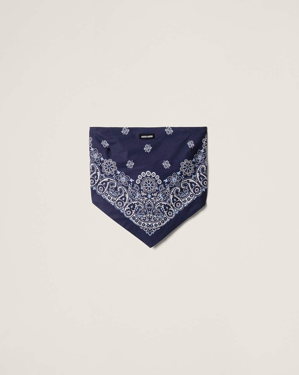 Printed poplin bandana top
